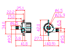 ZL25-07食品級(jí)無(wú)刷直流水泵平面圖